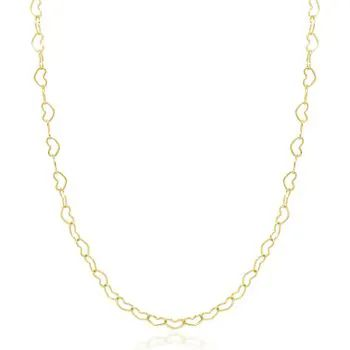 Gargantilha Dourada Elo Corao 45cm