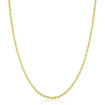 Colar Dourado Corda 45cm