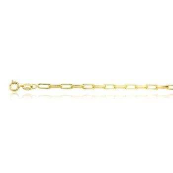 Pulseira Dourada Masculina Elo Tijolinho G 20cm
