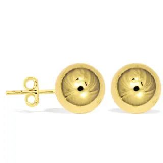 Brinco Dourado Bola 8mm