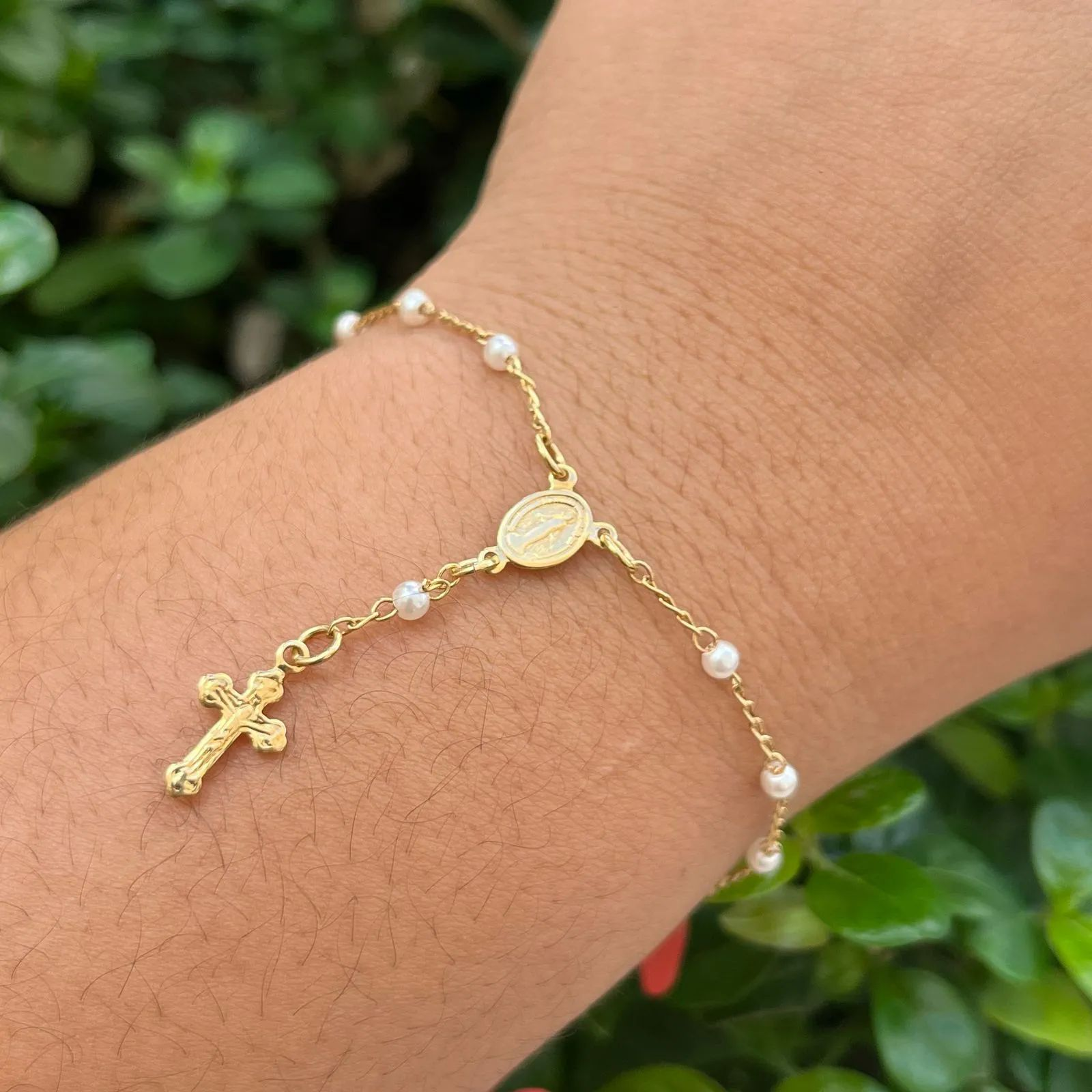 Pulseira Dourada Tero Prola