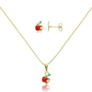 Conjunto Dourado Infantil Mazinha 