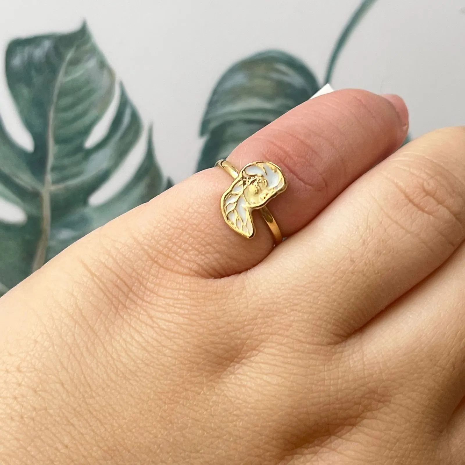 Anel Dourado Infantil Elsa