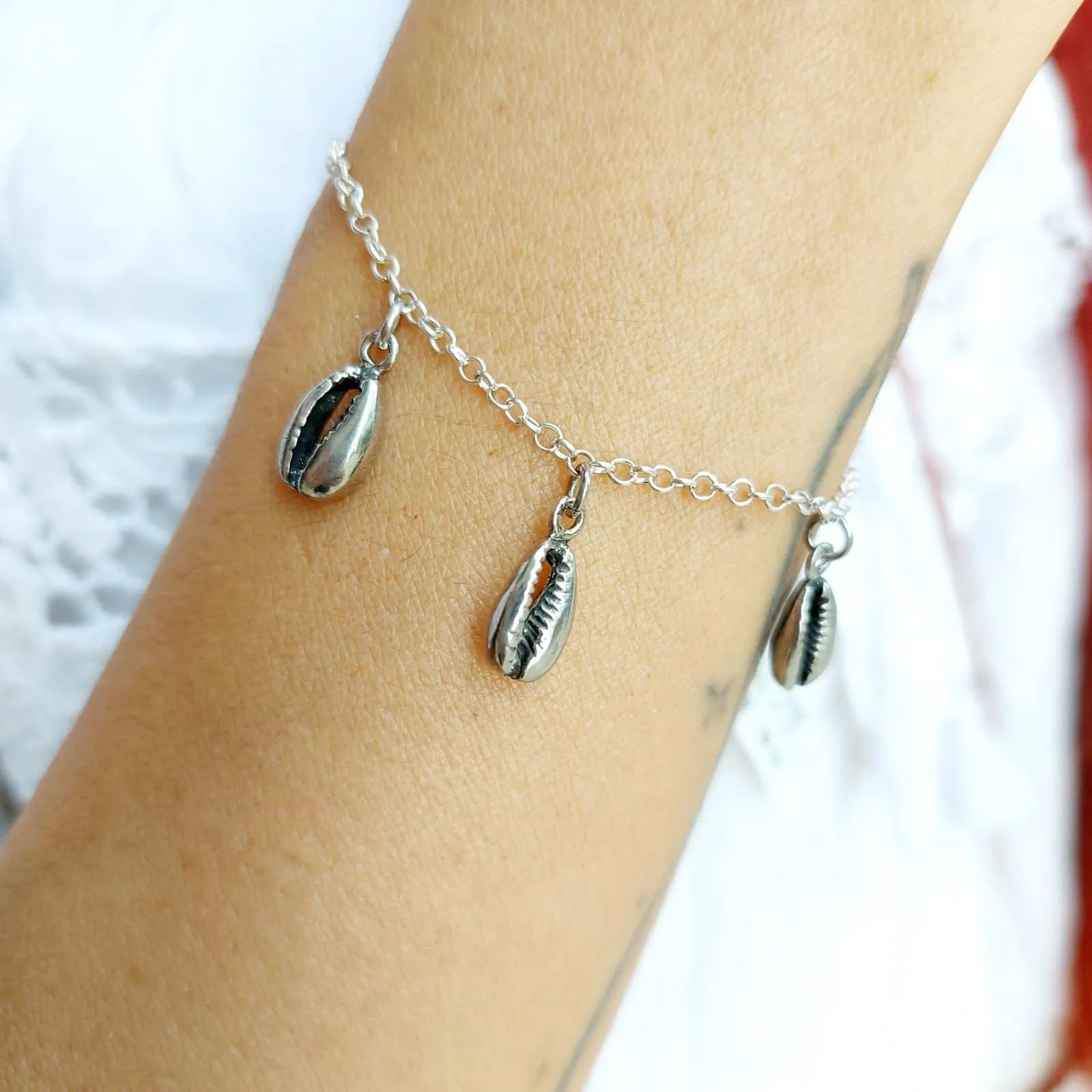 Pulseira Prata 925 Envelhecida Bzios