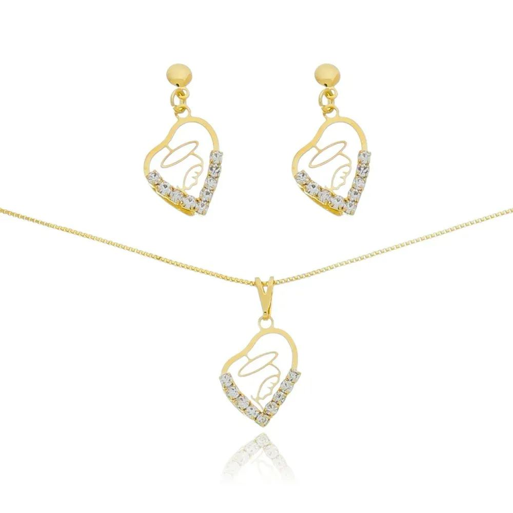 Conjunto Dourado Maria com Strass