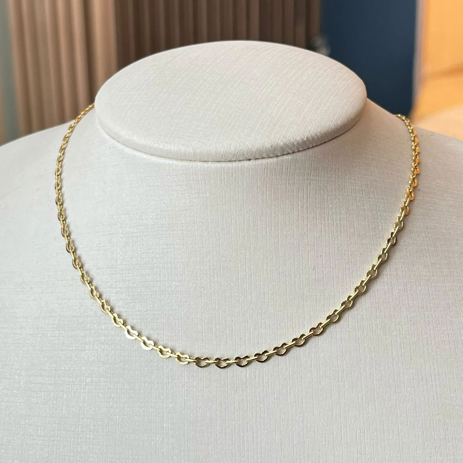 Chocker Dourada Coraes Grosso 35+10cm