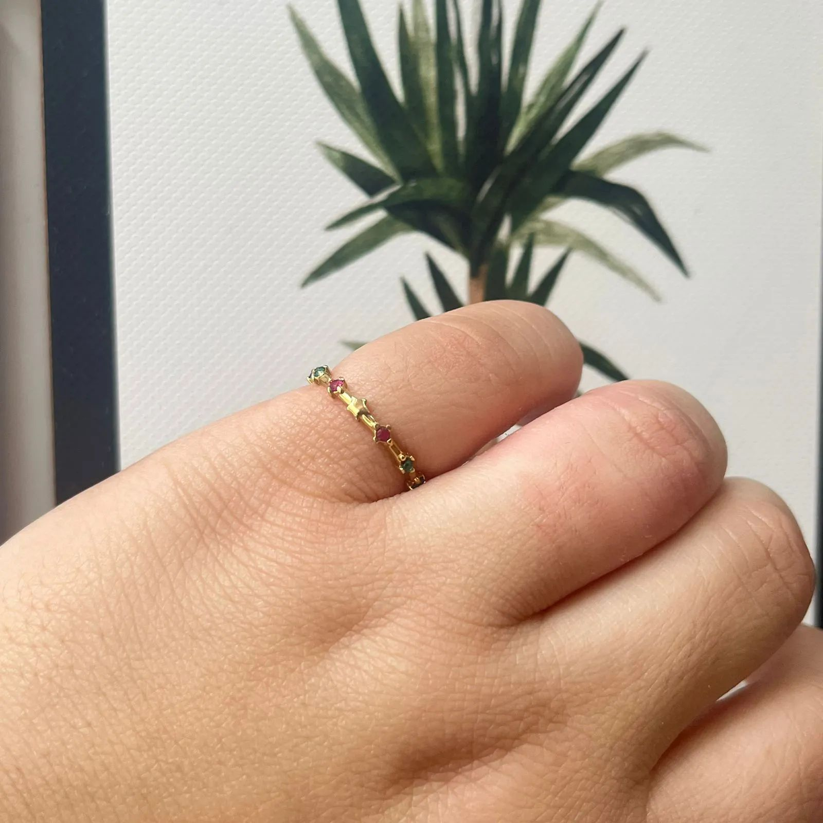 Anel Dourado Estrelinhas Colors 1,75mm