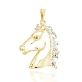 Pingente Dourado Cavalo Vazado