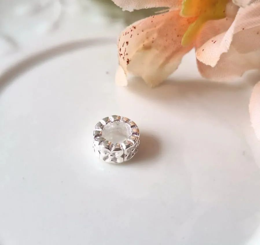 Berloque Prata 925 Passante Flor