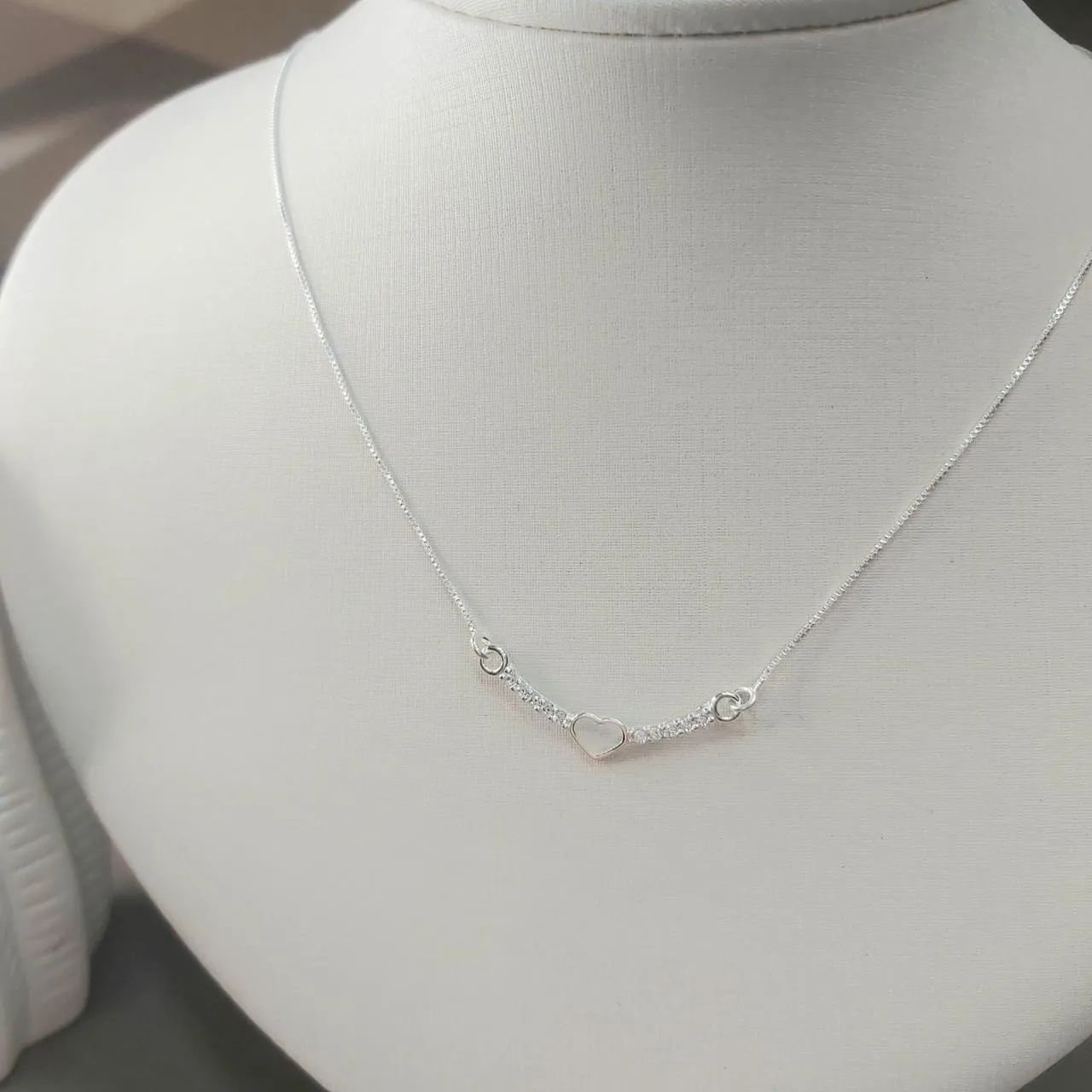 Gargantilha Prata 925 Corao 