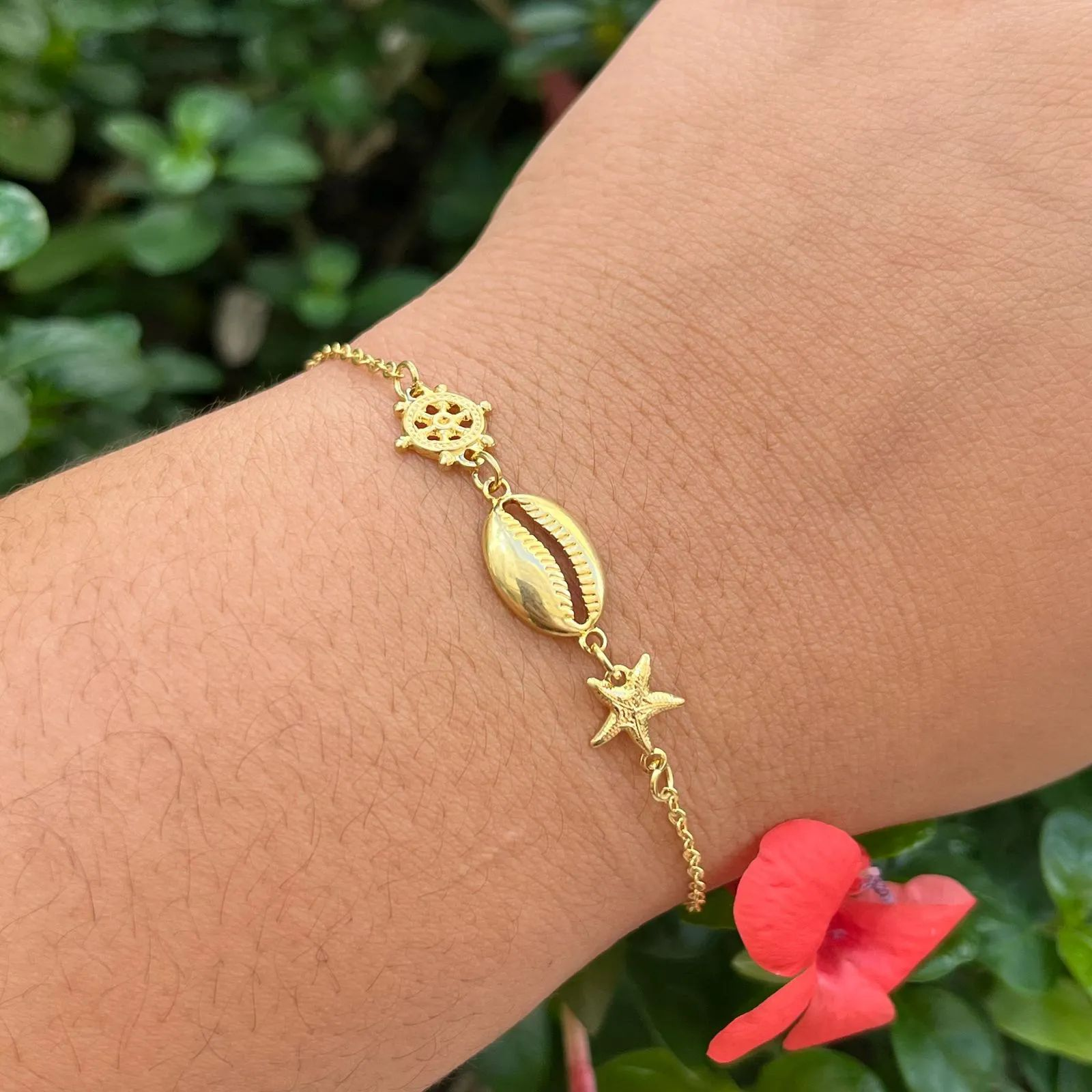 Pulseira Dourada Praia