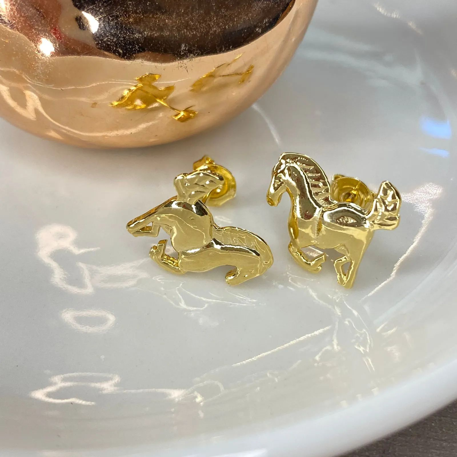 Brinco Dourado Cavalo