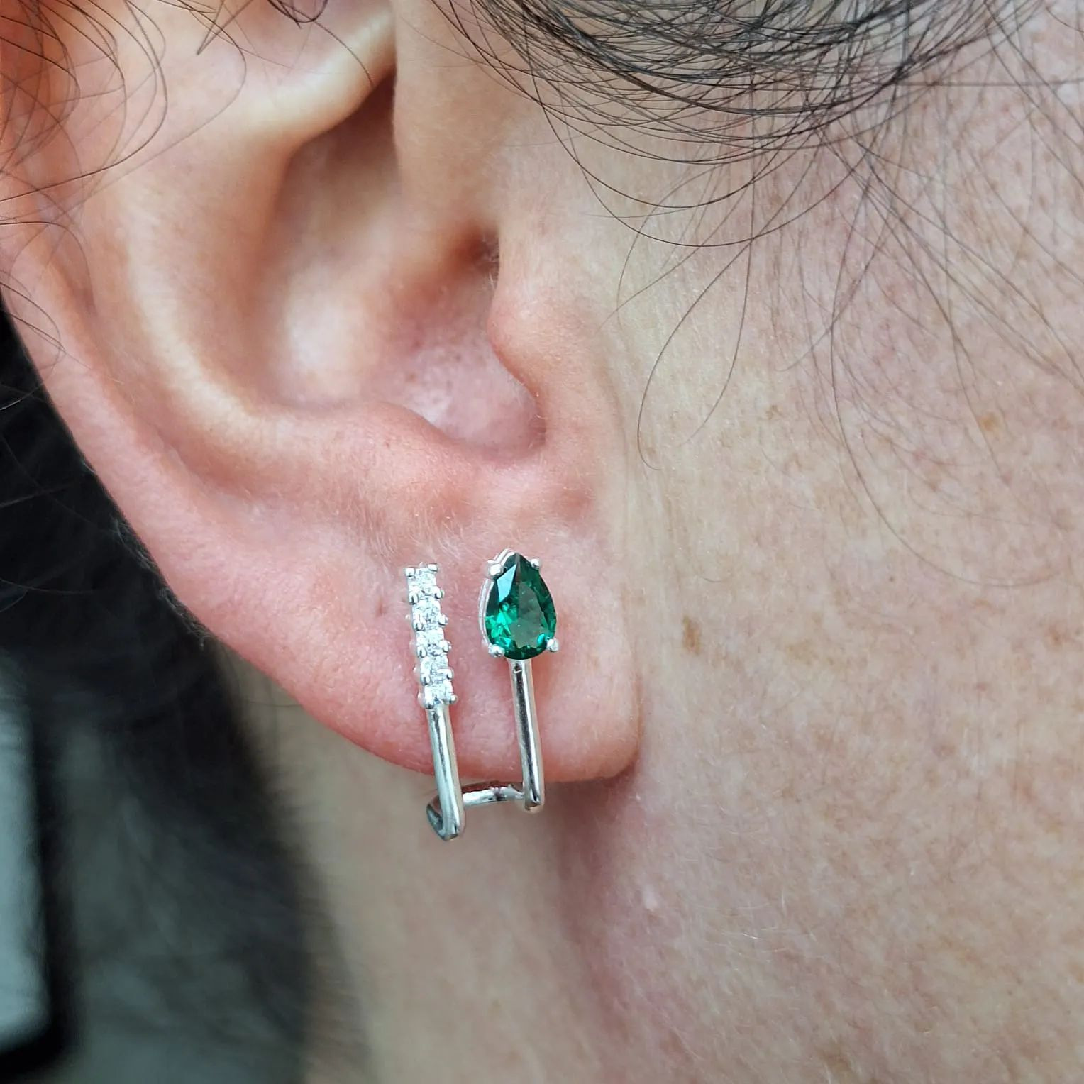 Brinco Prata 925 Ear Hook Color