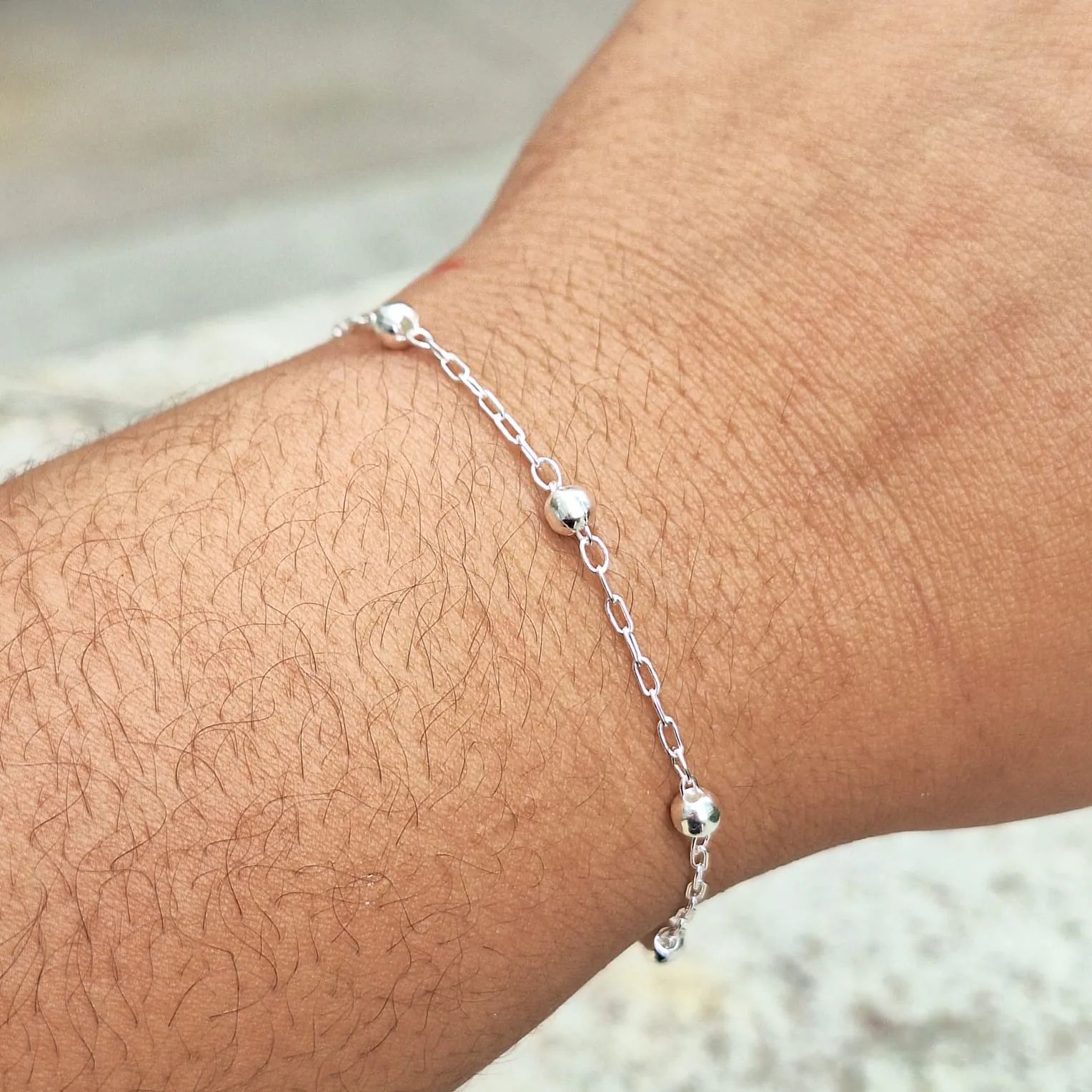 Pulseira Prata 925 6 Esferas