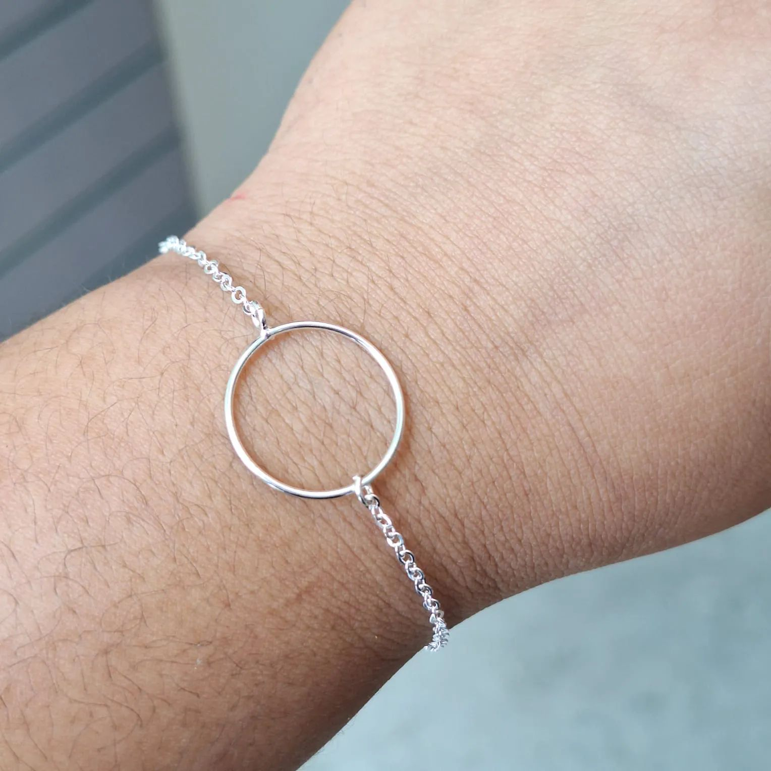 Pulseira Prata 925 Aro Vazado