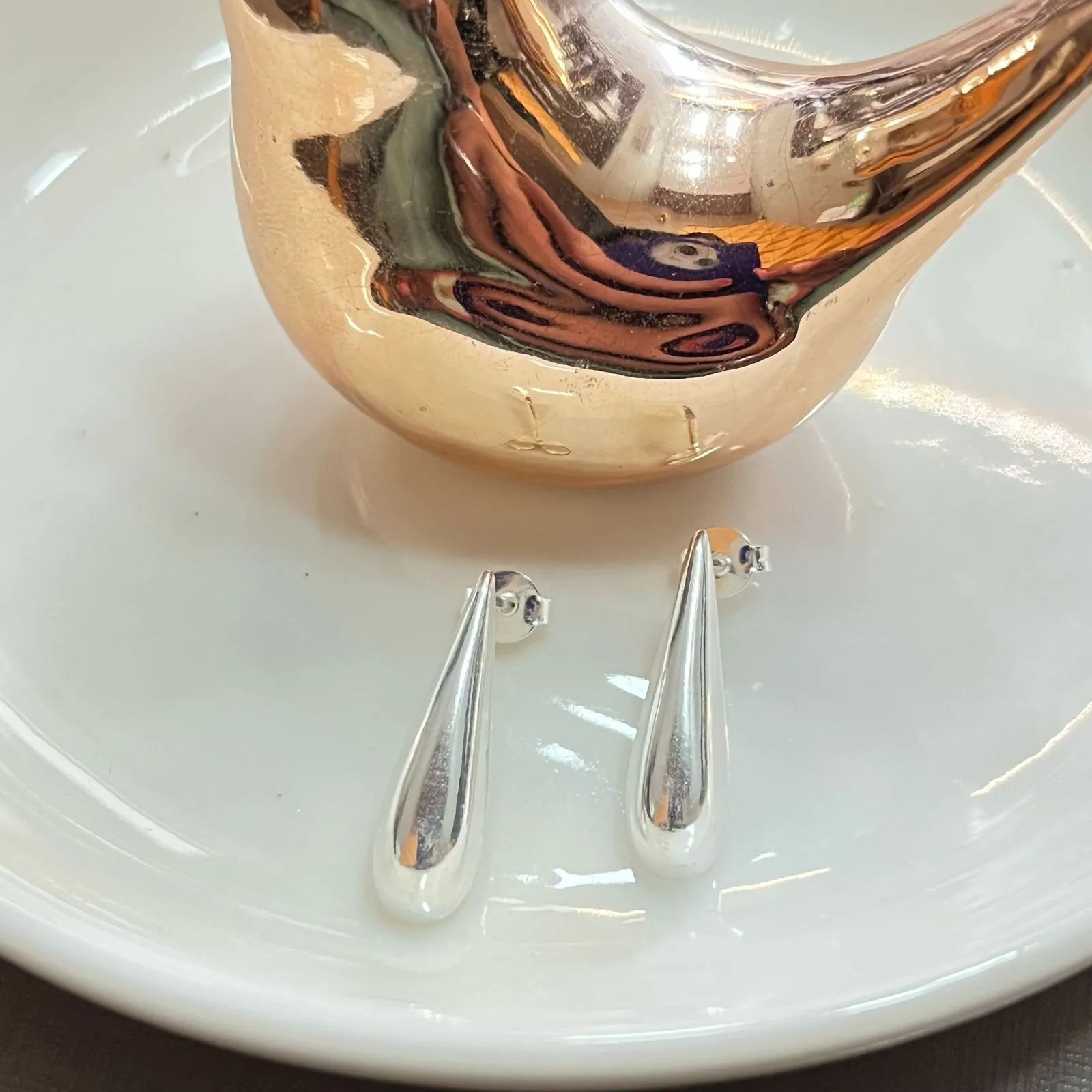 Brinco Prata 925 Gota M 2cm