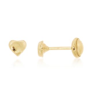 Brinco Infantil Dourado Corao