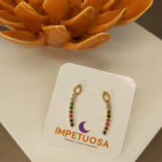 Brinco Dourado Ear Cuff Bolinhas Color