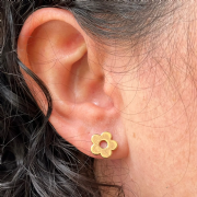 Brinco Dourado EarCuff e Florzinha