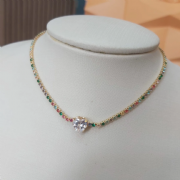 Chocker Dourada Riviera com Cora��o