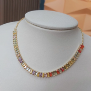 Chocker Dourada Riviera Retangular