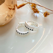 Argola Prata 925 Cravejadas 