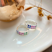 Argola Prata 925 Cravejadas 