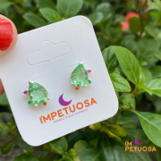 Brinco Prata 925 Gotinha Color