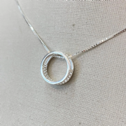 Gargantilha Prata 925 C�rculo Vazado