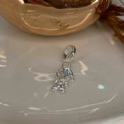 Berloque Prata 925 Crian�a com Ponto de Luz