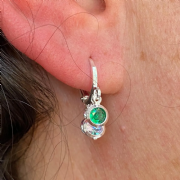 Argola Banho de Prata Traqueta Trio Pingentes Zirc�nia