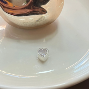 Pingente Prata 925 Cora��o com Zirc�nia