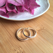 Argola Prata 925 Abaulada 2cm 0.4mm espessura