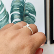 Anel Prata 925 Solit�rio Cravejado