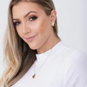 Conjunto Dourado Cora��o Esticadinho