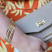 Bracelete Dourado Aro Liso