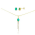 Conjunto Dourado Pedra Oval Pingente com Corrente em Strass
