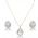 Conjunto Dourado Gota Cravejado Microzircnia